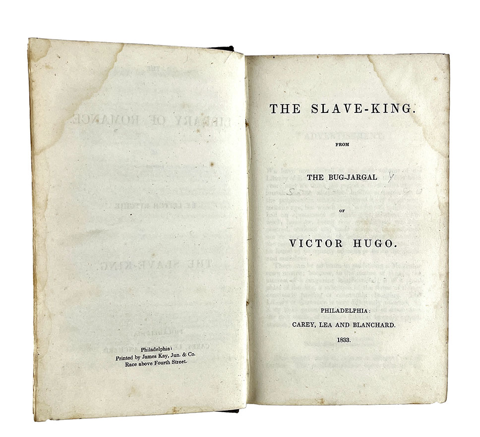 The slaveking from the (...). 1833. Hilario. Artes Letras Oficios..