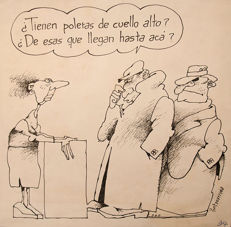 EL -NEGRO- FONTANARROSA Y DOS CARTONES HUMORÍSTICOS ORIGINALES