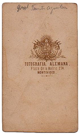 General Fausto Aguilar. Montevideo, circa 1865, Hilario. Artes Letras
